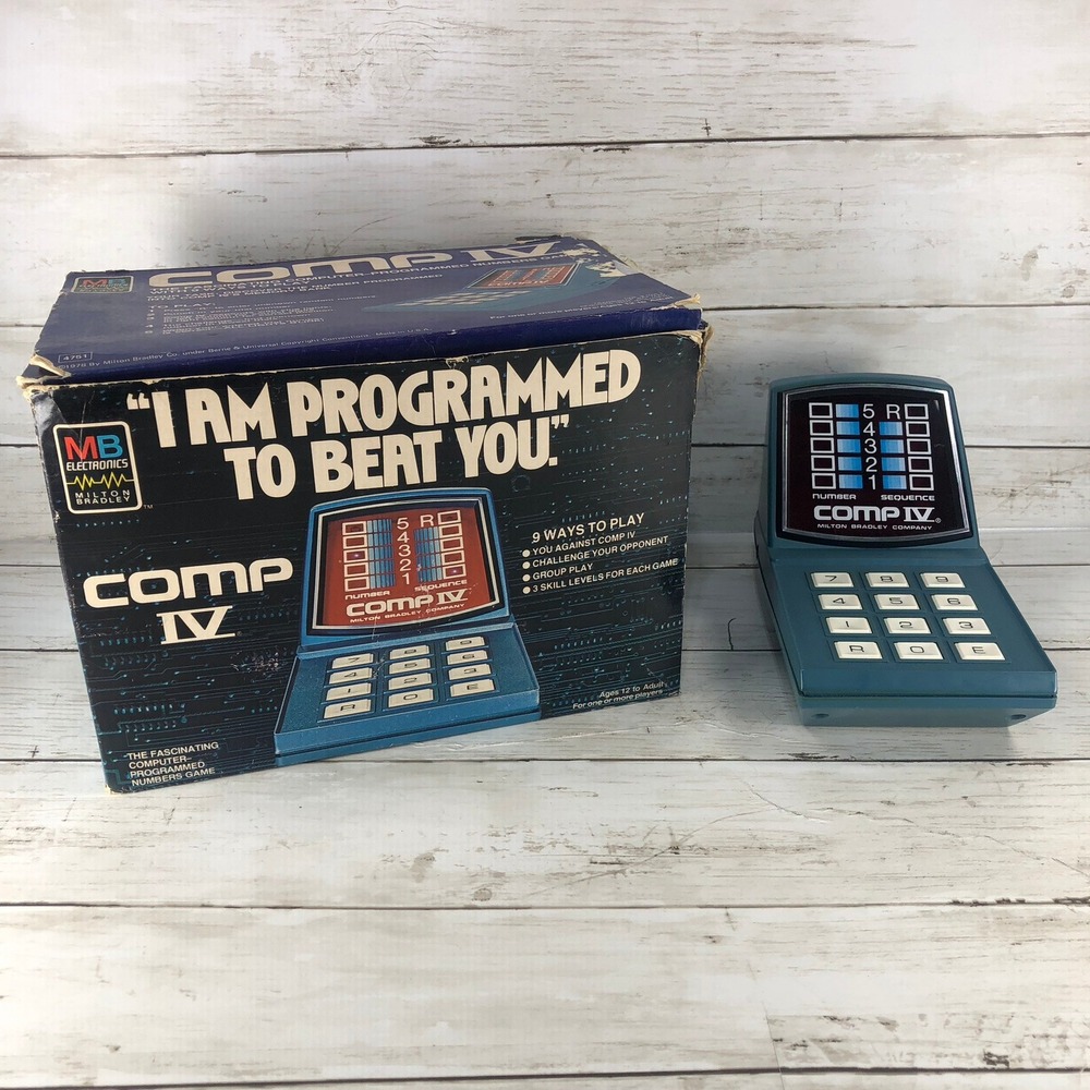 Vintage‎ 1977 Milton Bradley Comp IV Electronic Number Game In Box Complete 4751